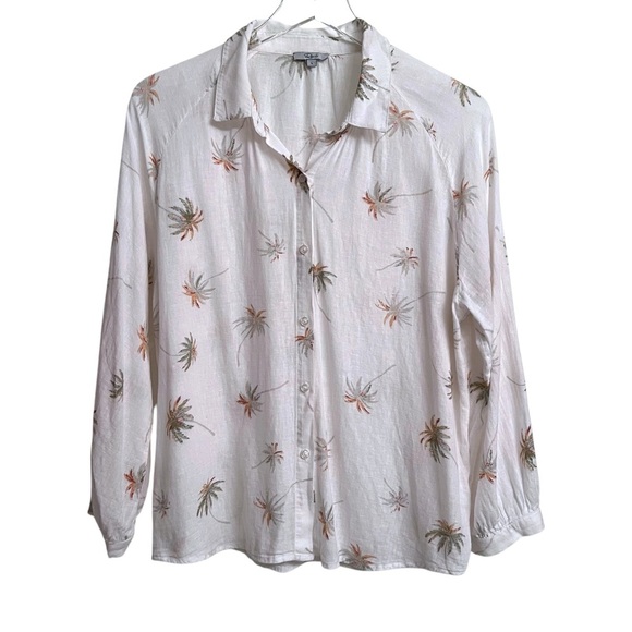 Rails White Floral Button Down Shirt - Picture 2 of 5